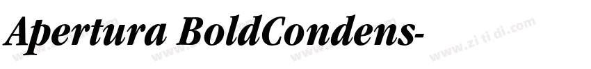 Apertura BoldCondens字体转换